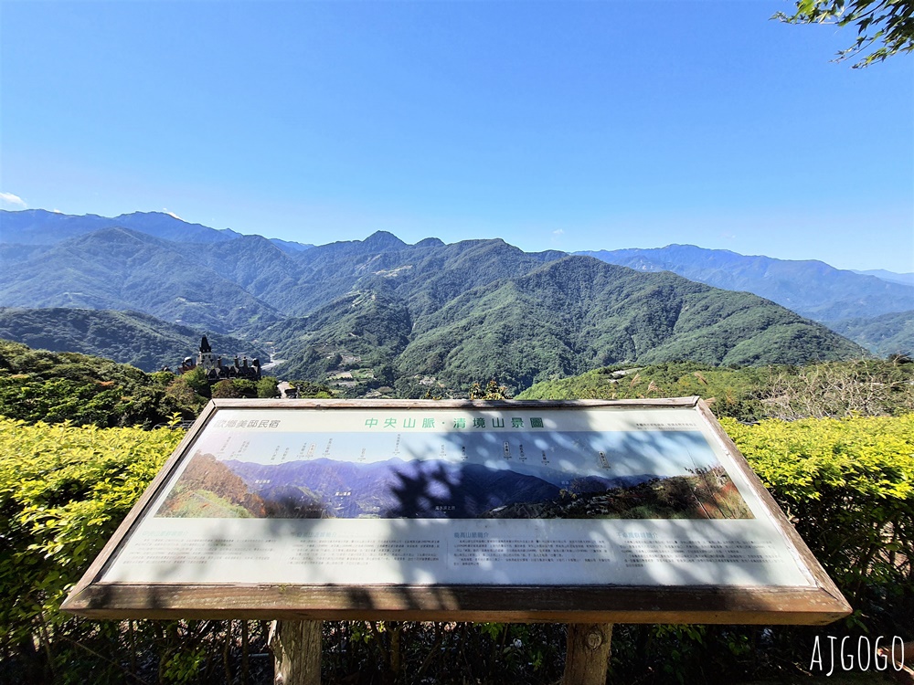 2026清境農場住宿 歐鄉美邸民宿 山景雙人房、早餐 俯瞰老英格蘭莊園的陽台