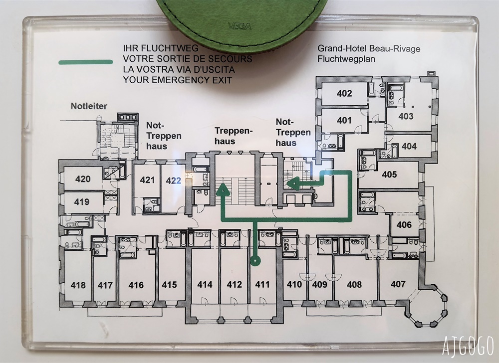 2026瑞士旅遊 因特拉根住宿 貝烏里瓦奇林德納大酒店 Grand Hotel Beau Rivage Interlaken 經典雙人房、早餐