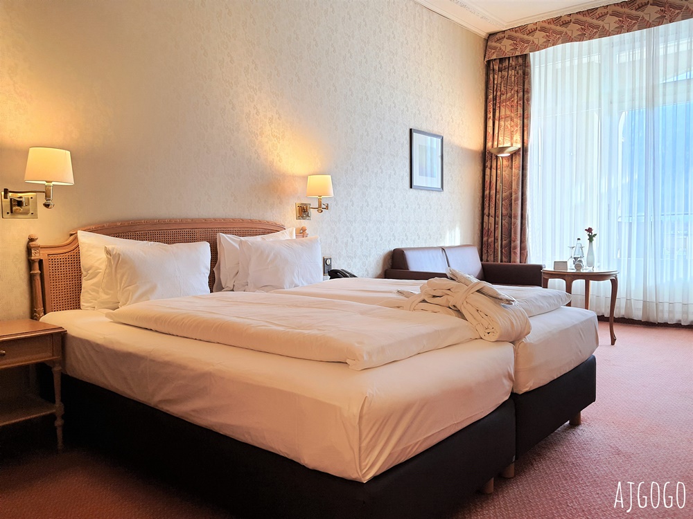 2026瑞士旅遊 因特拉根住宿 貝烏里瓦奇林德納大酒店 Grand Hotel Beau Rivage Interlaken 經典雙人房、早餐