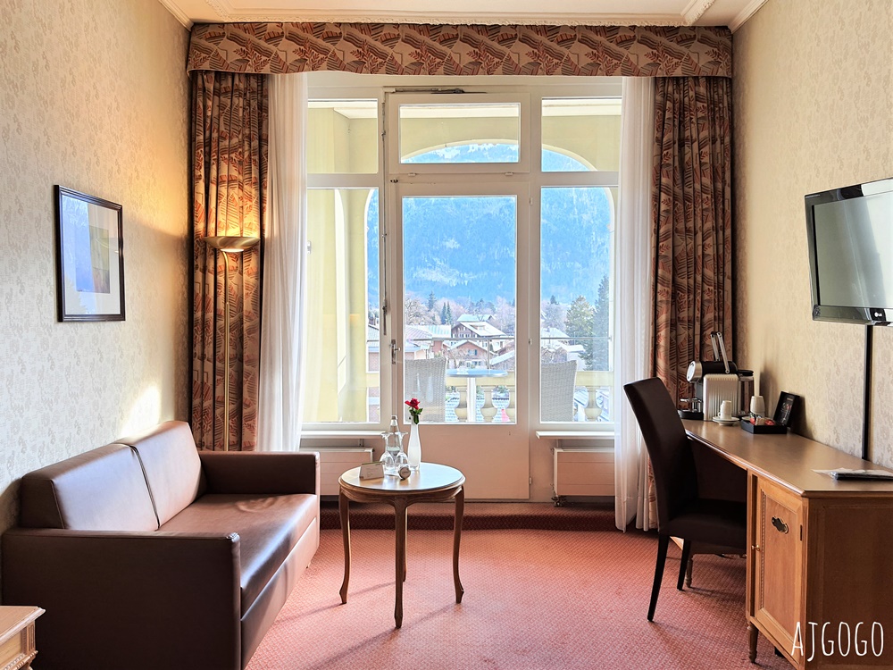 2026瑞士旅遊 因特拉根住宿 貝烏里瓦奇林德納大酒店 Grand Hotel Beau Rivage Interlaken 經典雙人房、早餐