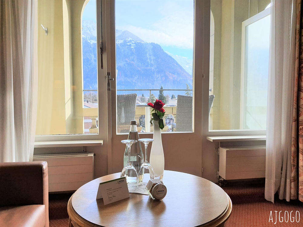 2026瑞士旅遊 因特拉根住宿 貝烏里瓦奇林德納大酒店 Grand Hotel Beau Rivage Interlaken 經典雙人房、早餐