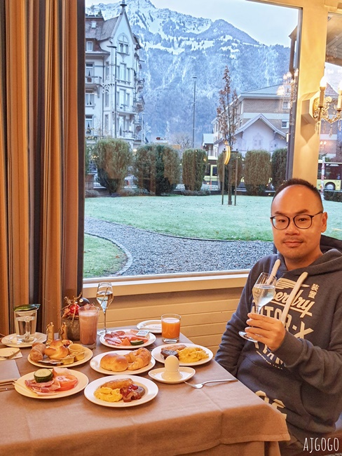 2026瑞士旅遊 因特拉根住宿 貝烏里瓦奇林德納大酒店 Grand Hotel Beau Rivage Interlaken 經典雙人房、早餐