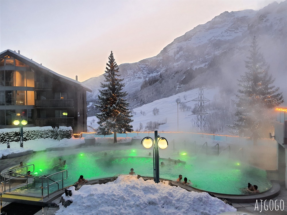 瑞士旅遊 洛伊克巴德溫泉區 Leukerbad Thermal bath 策馬特近郊泡溫泉的好地方