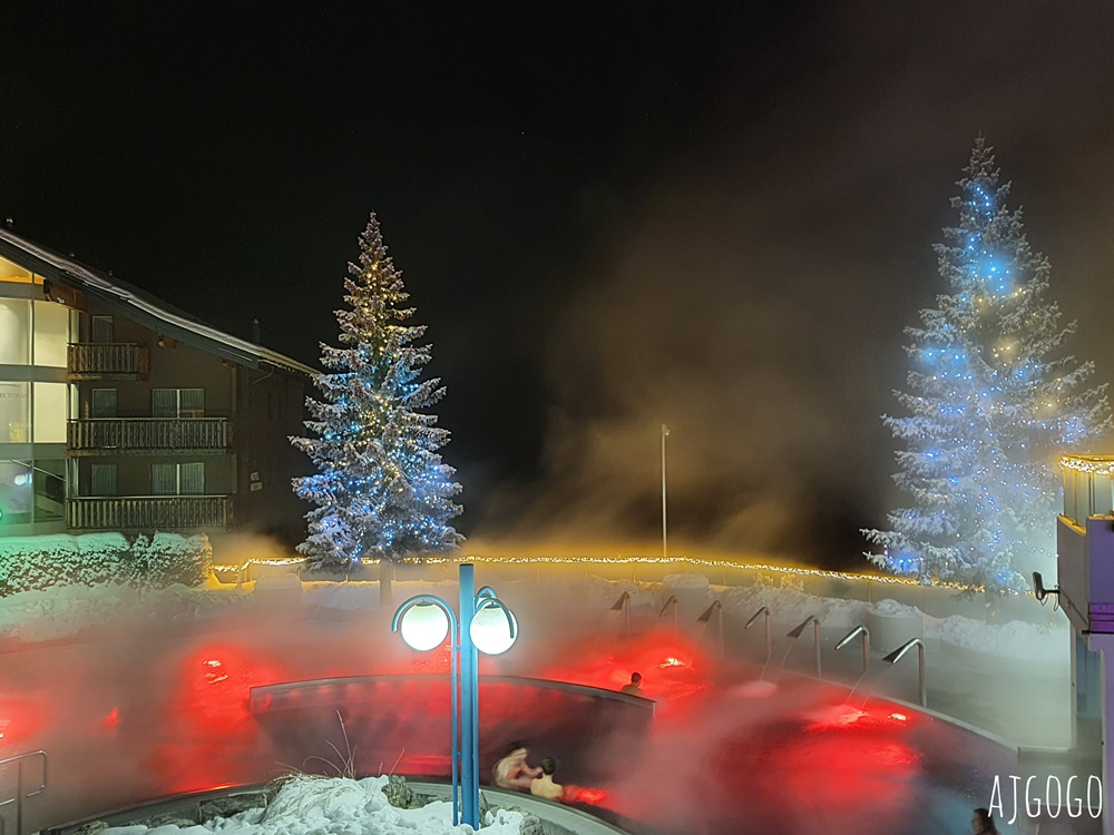 瑞士旅遊 洛伊克巴德溫泉區 Leukerbad Thermal bath 策馬特近郊泡溫泉的好地方