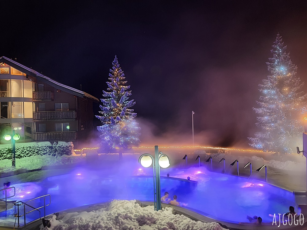瑞士旅遊 洛伊克巴德溫泉區 Leukerbad Thermal bath 策馬特近郊泡溫泉的好地方