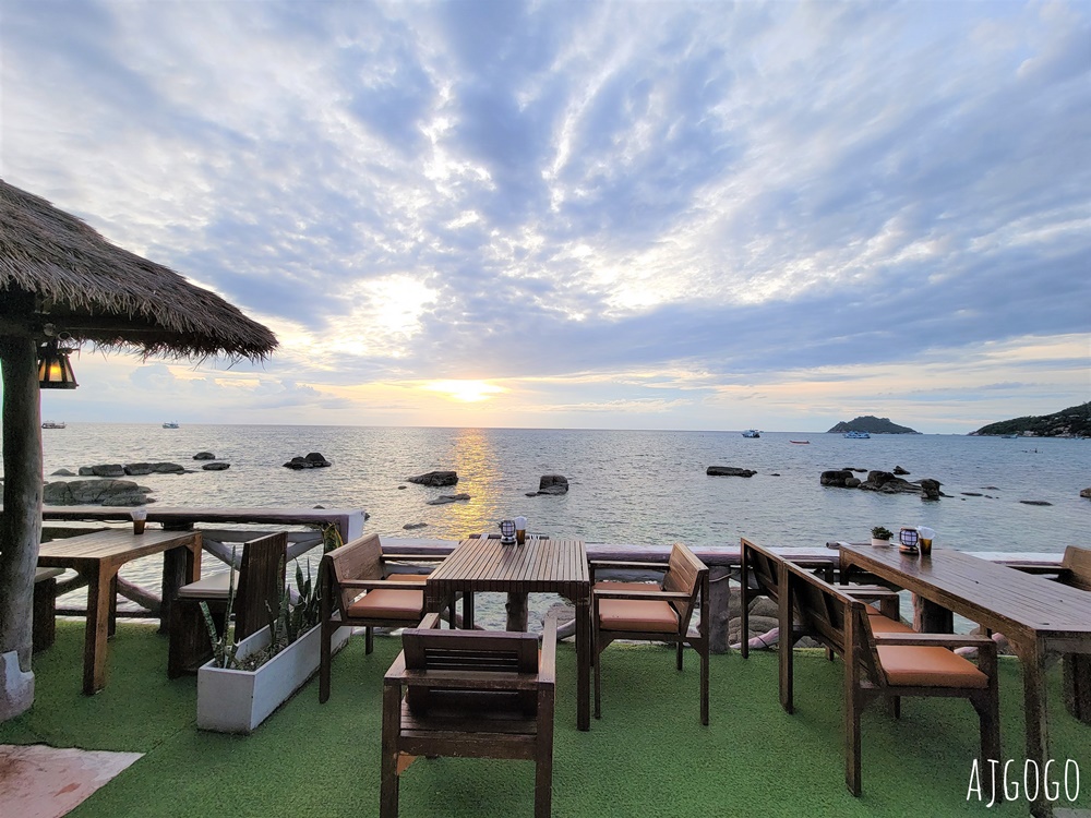 泰國旅遊 龜島美食 Seaside Bar & Restaurant 海景餐廳看夕陽好地方