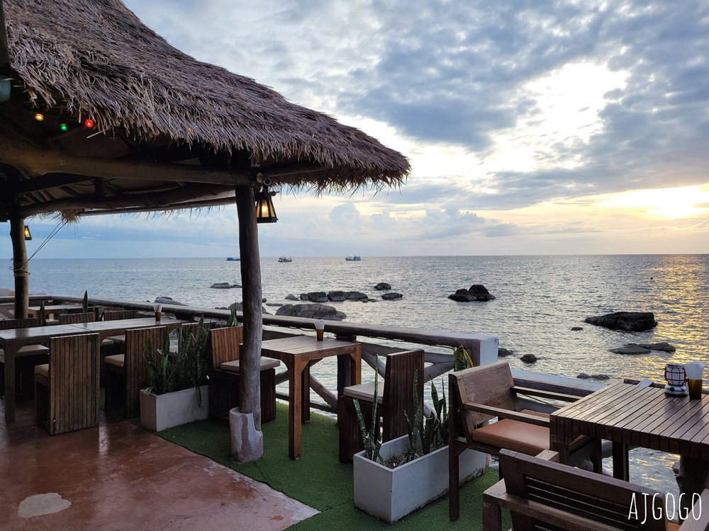 泰國旅遊 龜島美食 Seaside Bar & Restaurant 海景餐廳看夕陽好地方