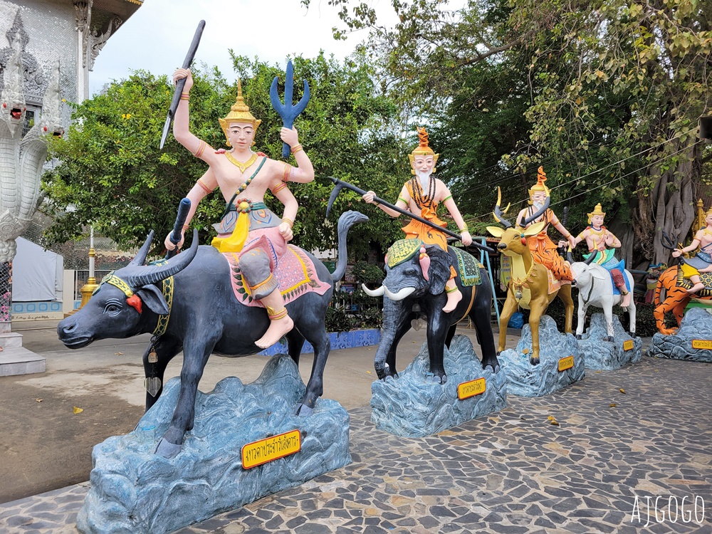 泰國旅遊 泰國最高佛像 Wat Muang 紅統廊曼寺的巨大金佛