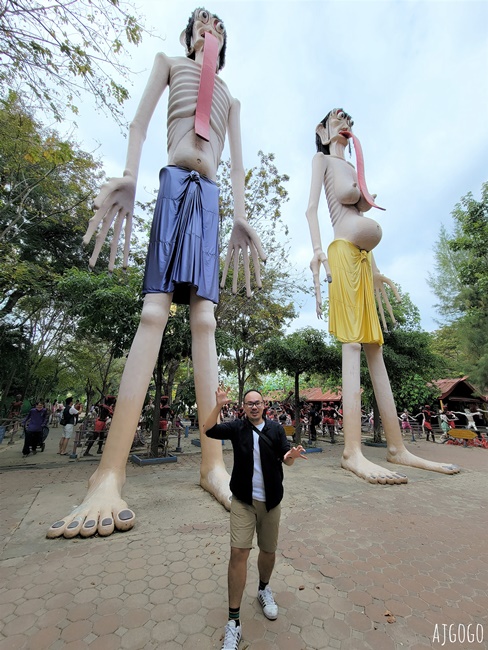泰國旅遊 泰國最高佛像 Wat Muang 紅統廊曼寺的巨大金佛