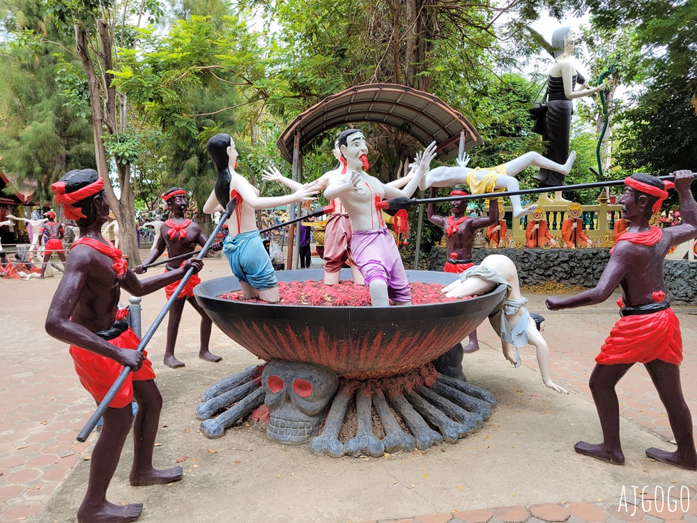 泰國旅遊 泰國最高佛像 Wat Muang 紅統廊曼寺的巨大金佛