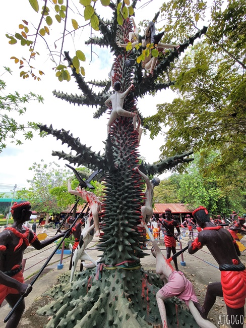 泰國旅遊 泰國最高佛像 Wat Muang 紅統廊曼寺的巨大金佛