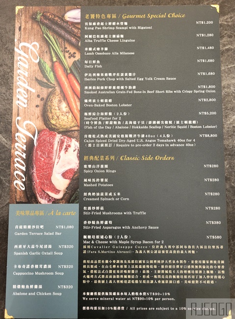 台北美食 美麗信花園酒店 青焰 炭火熟成牛排