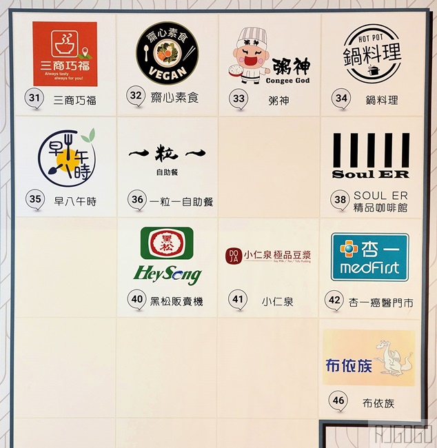 高雄義大醫院美食街 素食、自助餐、魚湯、早餐、全家便利商店 餐廳名單與菜單價格