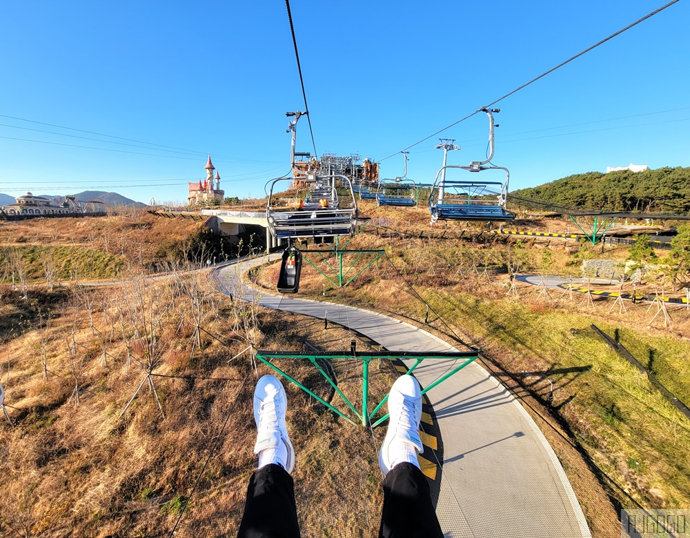 2026釜山自由行 Skyline Luge 天際斜坡滑車 釜山景點 好玩刺激的無舵雪橇車
