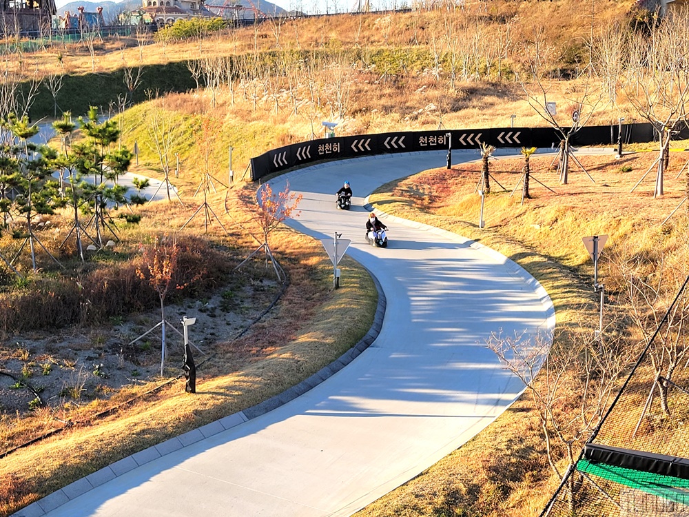 2026釜山自由行 Skyline Luge 天際斜坡滑車 釜山景點 好玩刺激的無舵雪橇車