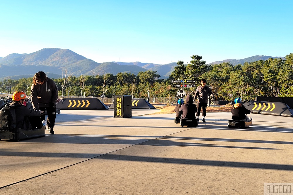 2026釜山自由行 Skyline Luge 天際斜坡滑車 釜山景點 好玩刺激的無舵雪橇車
