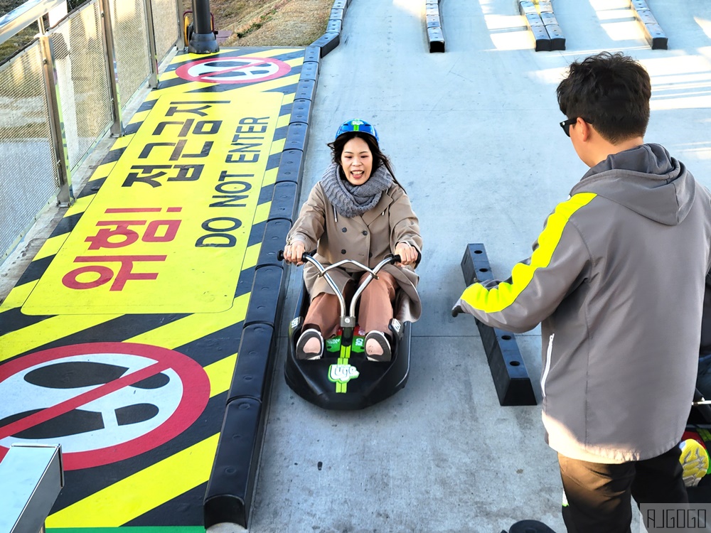 2026釜山自由行 Skyline Luge 天際斜坡滑車 釜山景點 好玩刺激的無舵雪橇車