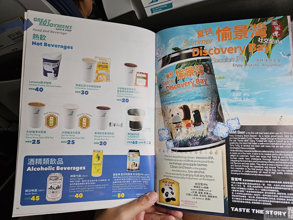大灣區航空 台北桃園TPE-香港HKG 飛行報告 經濟艙飛機餐 大灣區航空評價