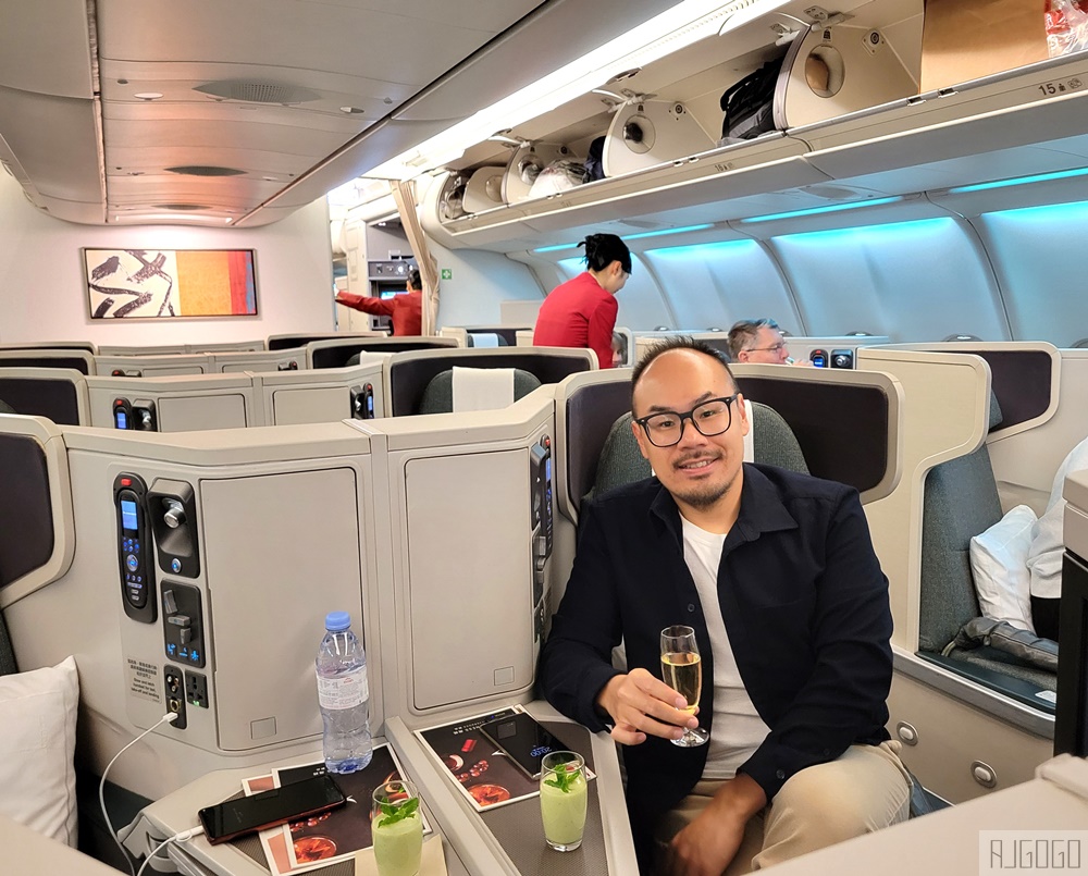 國泰航空評價 A330-300商務艙飛機餐 香港HKG-曼谷BKK 開箱CX617