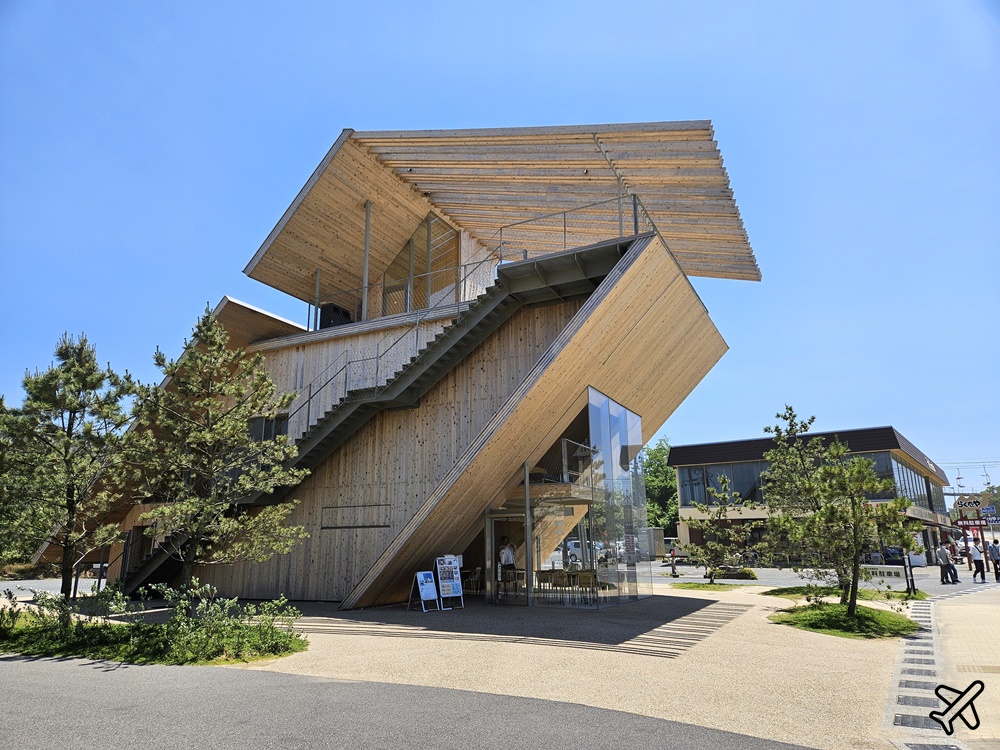 日本旅遊 鳥取景點 鳥取砂丘高濱咖啡廳 Takahama Cafe 隈研吾作品
