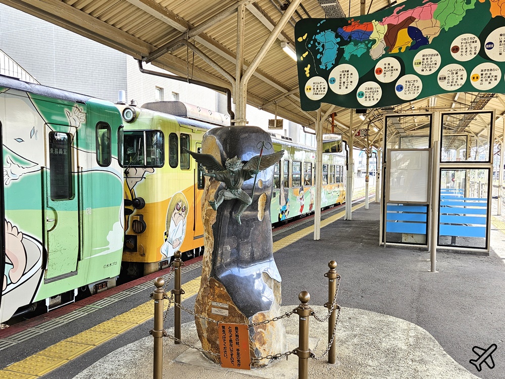 日本鳥取景點 搭鬼太郎列車去境港半日遊 米子站=境港站 JR Pass可用 日本旅遊