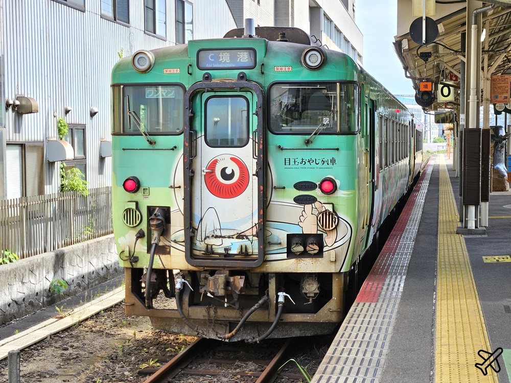 日本鳥取景點 搭鬼太郎列車去境港半日遊 米子站=境港站 JR Pass可用 日本旅遊