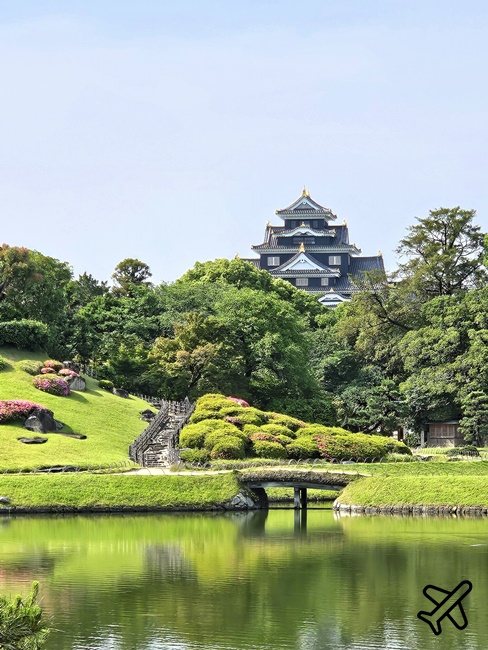 日本岡山後樂園 日本三名園之一 岡山城景觀咖啡廳 日本岡山景點推薦