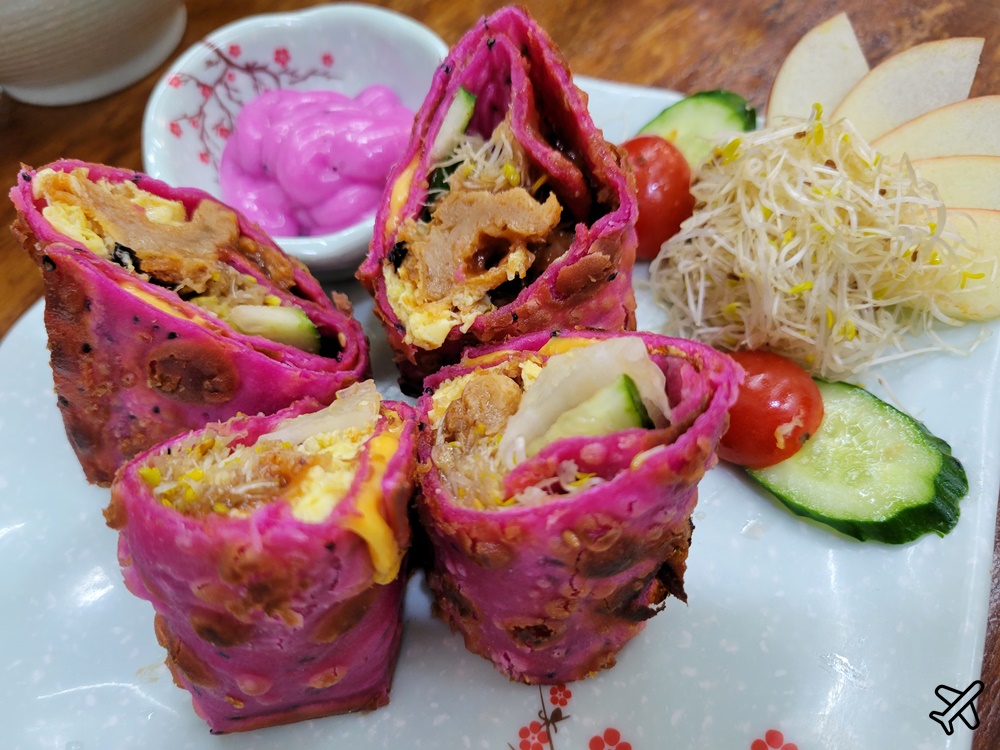恆春美食 甘味食堂 火龍果捲餅很特別 恆春素食、蔬食料理