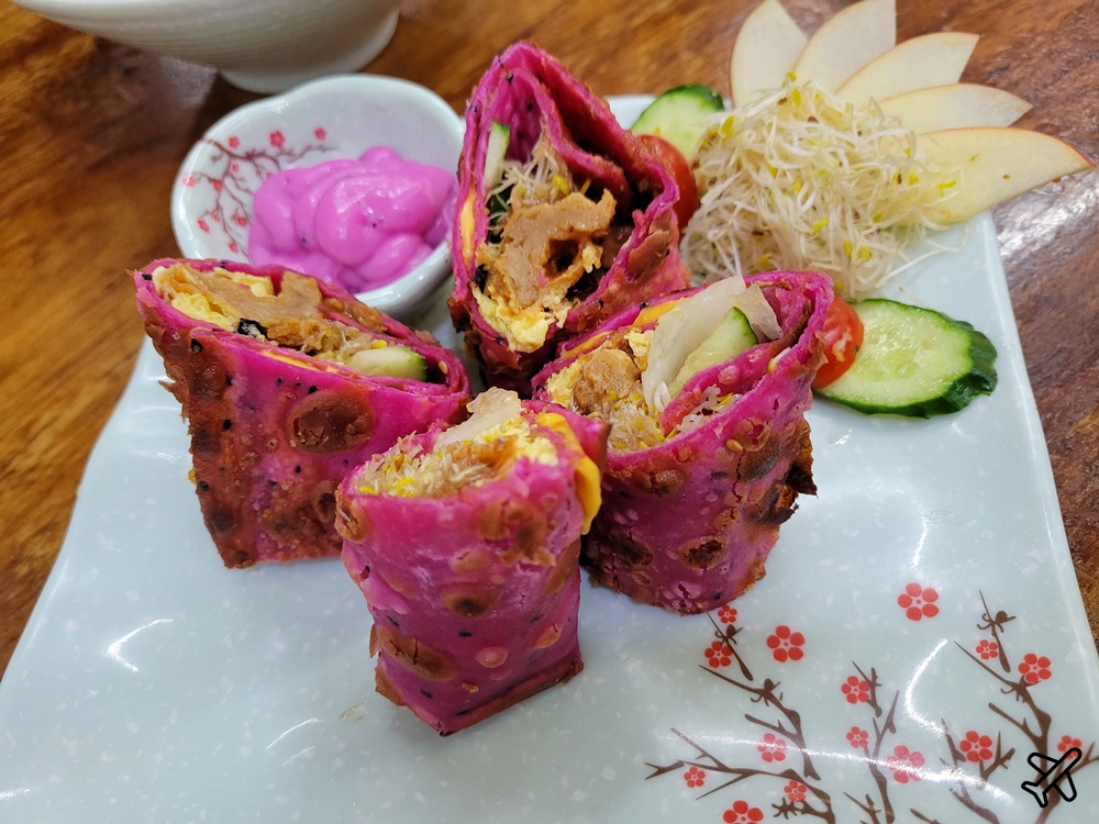 恆春美食 甘味食堂 火龍果捲餅很特別 恆春素食、蔬食料理 @AJ的旅行地圖
