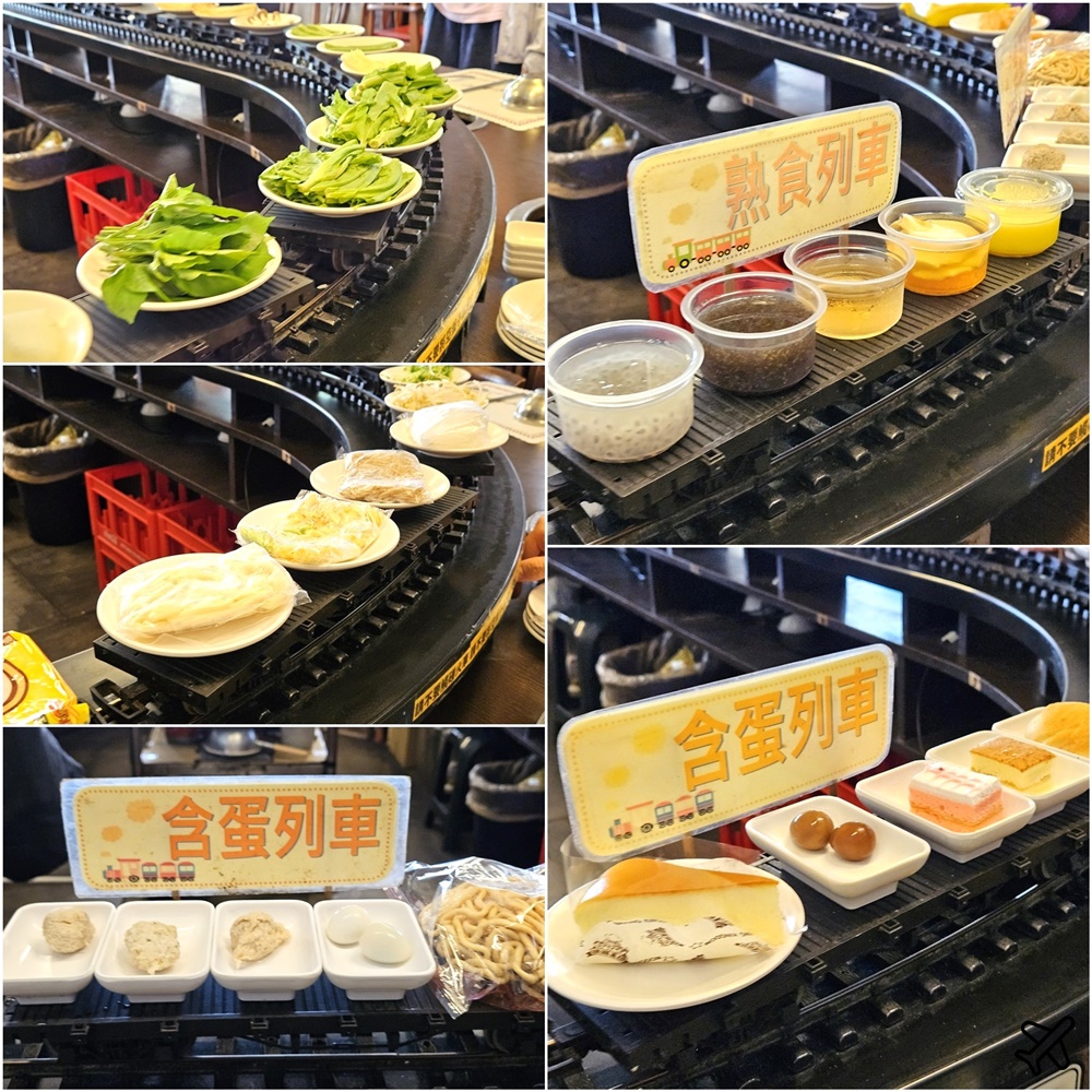 台中美食 本草堂素食迴轉火鍋 台中素食 吃到飽 好玩的送餐小火車