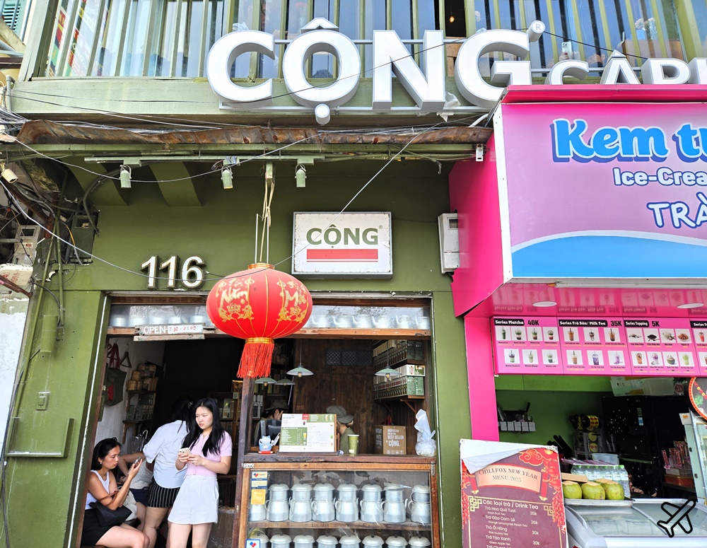 2026越南旅遊 河內美食 共咖啡 Cộng Cà Phê 河內咖啡廳 還劍湖、河內大教堂都有分店 河內自由行