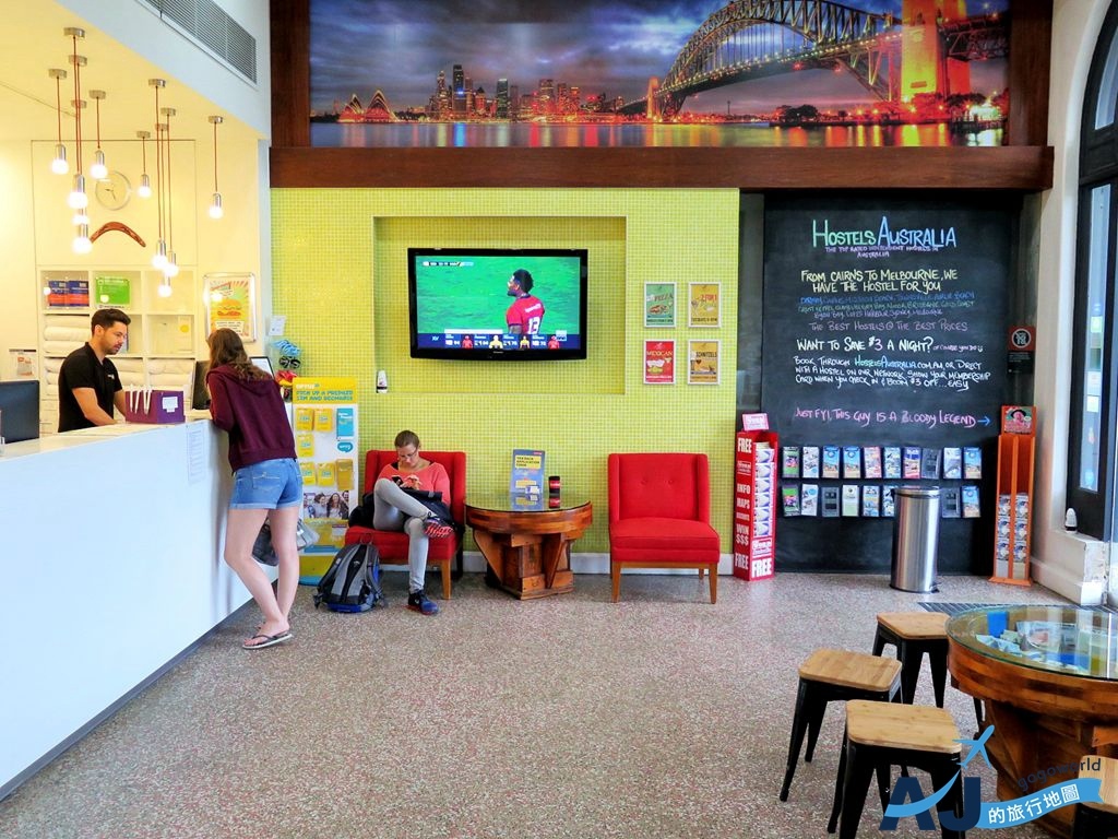 已歇業 雪梨青年旅館 Bounce Sydney Hostel 邦斯雪梨青年旅館 8人男女混合宿舍、交通分享 雪梨中央車站旁 @AJ的旅行地圖