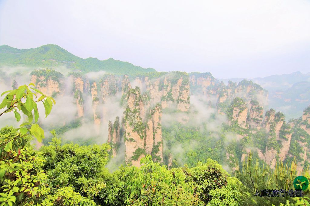 中國旅遊 張家界景點 張家界國家森林公園、武陵源、百龍電梯、袁家界、金鞭溪、十里畫廊 @AJ的旅行地圖