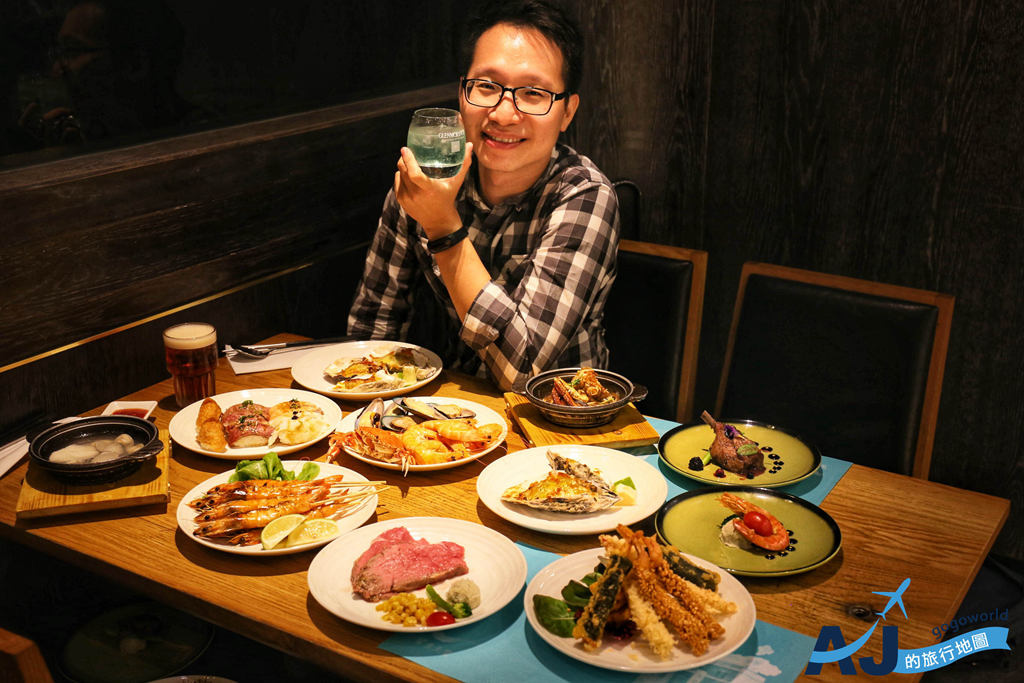 （台北吃到飽推薦）饗食天堂 台北信義店 晚餐 新菜色上市 美國肋眼牛排、火烤甜白蝦、羊肩排、焗烤生蠔、和牛壽司 營業時間與價格分享 @AJ的旅行地圖