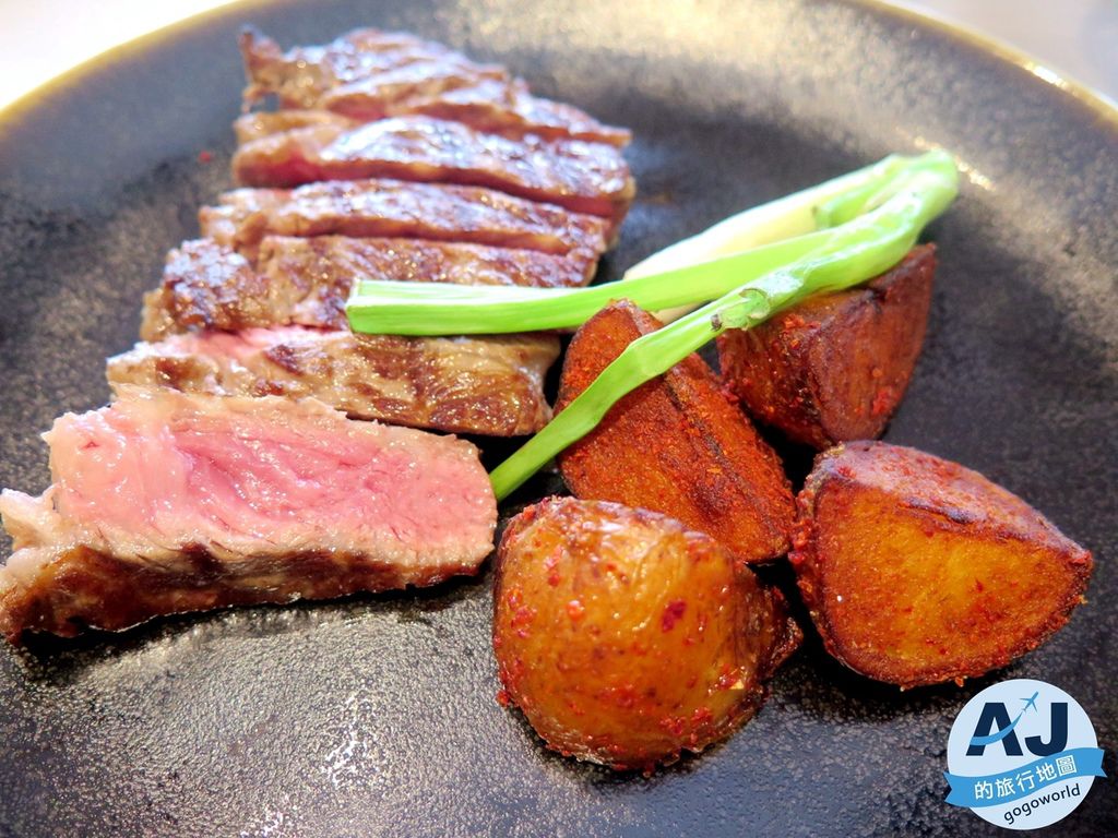 台北美食 教父牛排餐飲 AMBER HILL A9館 熟成牛排鮮嫩多汁 台北牛排推薦 @AJ的旅行地圖