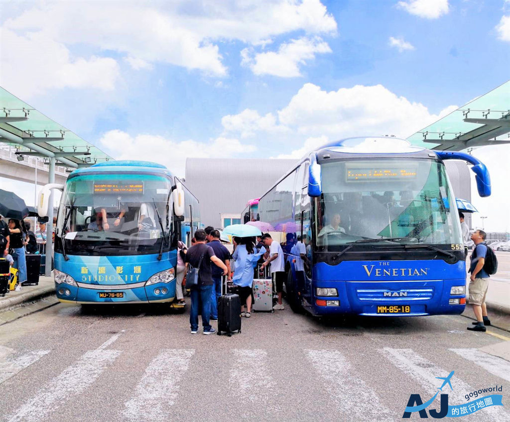 澳門酒店免費接駁車路線/班次整理：新濠天地、新濠影匯、澳門銀河酒店、新葡京、美高梅、巴黎人、威尼斯人、永利皇宮 @AJ的旅行地圖