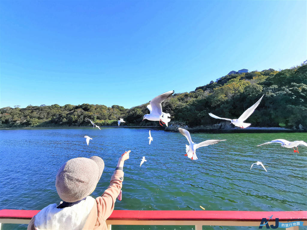 日本靜岡景點 濱名湖遊船餵海鷗、館山寺纜車 大草山展望台與八音盒博物館、藤田鰻魚浜松店 @AJ的旅行地圖