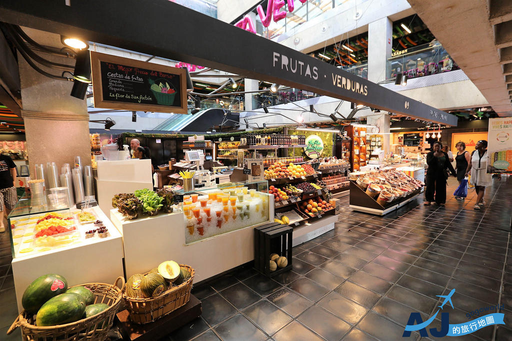 西班牙馬德里景點 聖安東市場 Mercado San Anton 麗池公園時尚菜市場 西班牙旅遊推薦 @AJ的旅行地圖