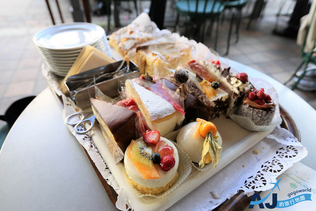 奧地利旅遊 薩爾斯堡美食 托馬塞利咖啡館 Cafe Tomaselli 世界最老咖啡館 沙河蛋糕 @AJ的旅行地圖